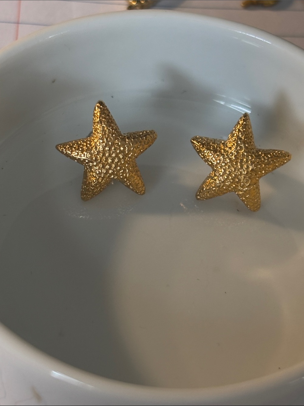 Gold Starfish Stud Earrings - Women's Accessory